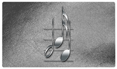 DNSEMP-C-382-SL Music Notes Silver